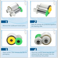 84053 HDP Retransfer Film, 84053 Clear Transfer Film, Replacement for Fargo 84053 Film for Fargo HDP5000 / HDPii, Yields 1500 Prints