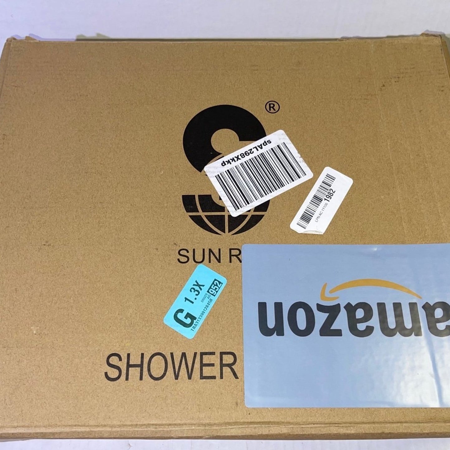 SR SUN RISE Shower Faucet Set Bathroom Square Rain Shower Head with Handheld Spray Wall Mounted Rainfall Shower Fixtures Brushed Nickel Shower Faucet Trim Repair Kits (Contain Shower Valve)