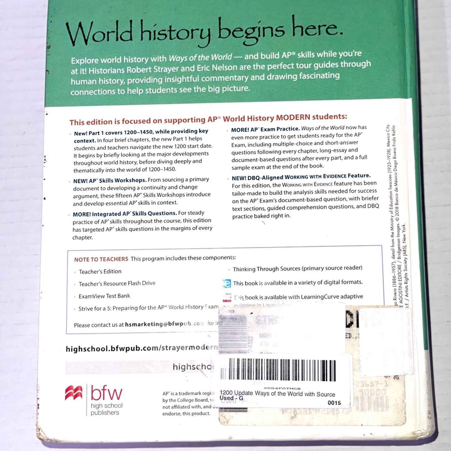 1200 Update Ways of the World with Sources for the AP® Modern Course ISBN-13: 978-1319236571, ISBN-10: 131923657X