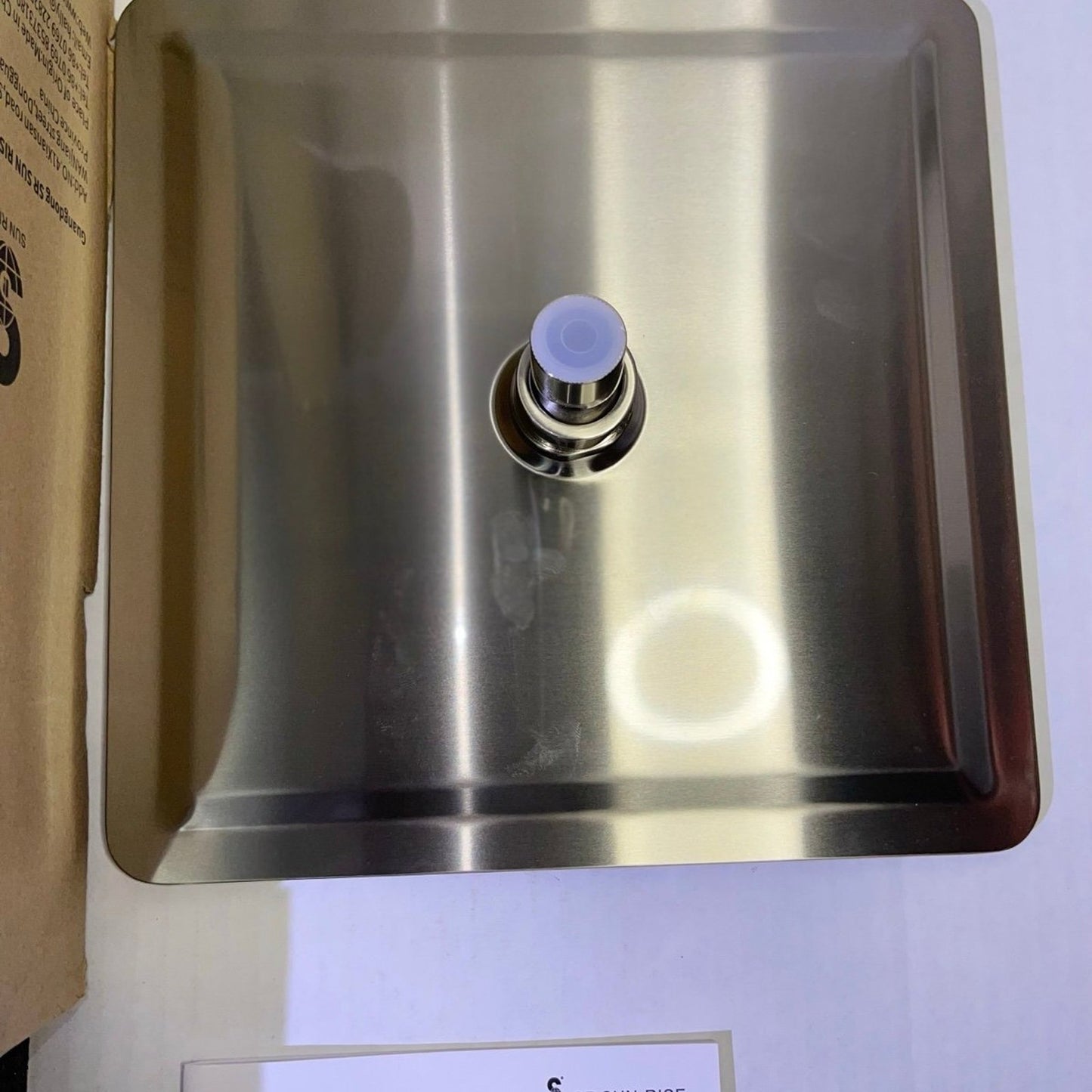 SR SUN RISE Shower Faucet Set Bathroom Square Rain Shower Head with Handheld Spray Wall Mounted Rainfall Shower Fixtures Brushed Nickel Shower Faucet Trim Repair Kits (Contain Shower Valve)