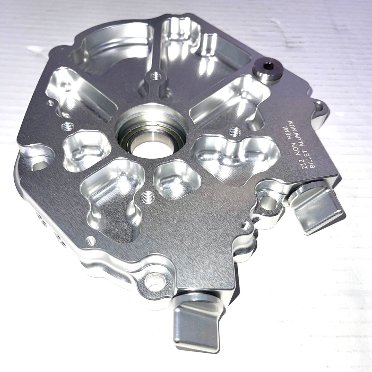 Dual Bearing Billet Side cover For GX200/Clone 196 Predator Hemi, Ghost, Tillotson 212 and 224 Engine Silver