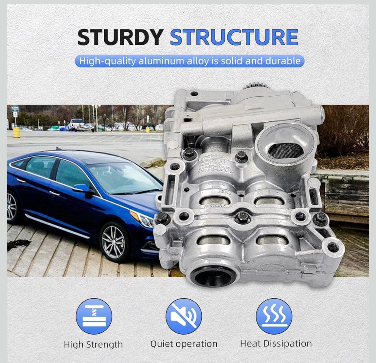 23300-2G520 Oil Pump Shaft Balance Assembly for 2009-2015 Kia Optima Sorento Hyundai Sonata Azera 2.0L 2.4L Hyundai Sonata Azera 2.0L 2.4L Replace# 233002G520 233002G510 23300-2G510
