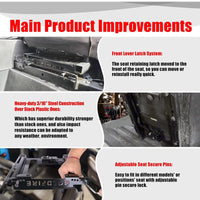 Goldfire RZR Seat ,Universal RZR Seat Lowering Base 1.5" Recline Seat Drop Brackets Mounts for Polaris RZR 800 / 900 / S 1000 / XP 1000 / XP Turbo /General Models