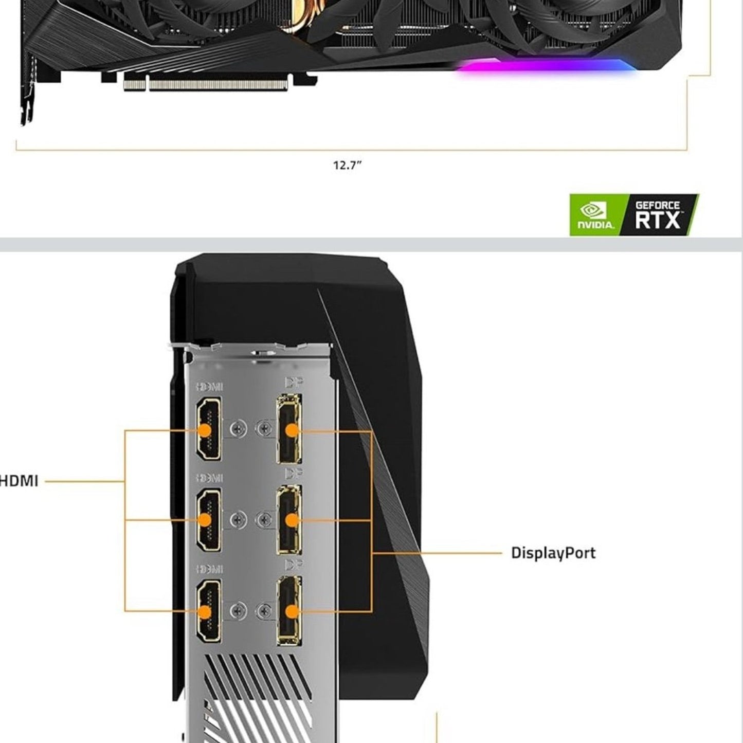 GIGABYTE GPU GeForce 3070 Ti RTX Graphics Card AORUS Master 8G 256B GDDR6X MAX!!