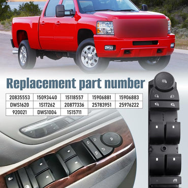 20835553 Front Driver Side Master Door Lock & Power Window Switch Fit for Chevy Silverado Suburban Tahoe Avalanche GMC Sierra Yukon Yukon XL Cadillac Escalade