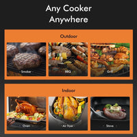 Smart Wireless Meat Thermometer 4 Probes, Bluetooth Food Thermometer Remote Trac