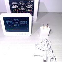 Professional Indoor Air Quality Monitor 7X AQI Alarms,16 in 1 Portable Real-Time Detector for PM2.5 | PM10 | CO2 | TVOC | HCHO | Temp | Hum for Home Cars Plants Pets