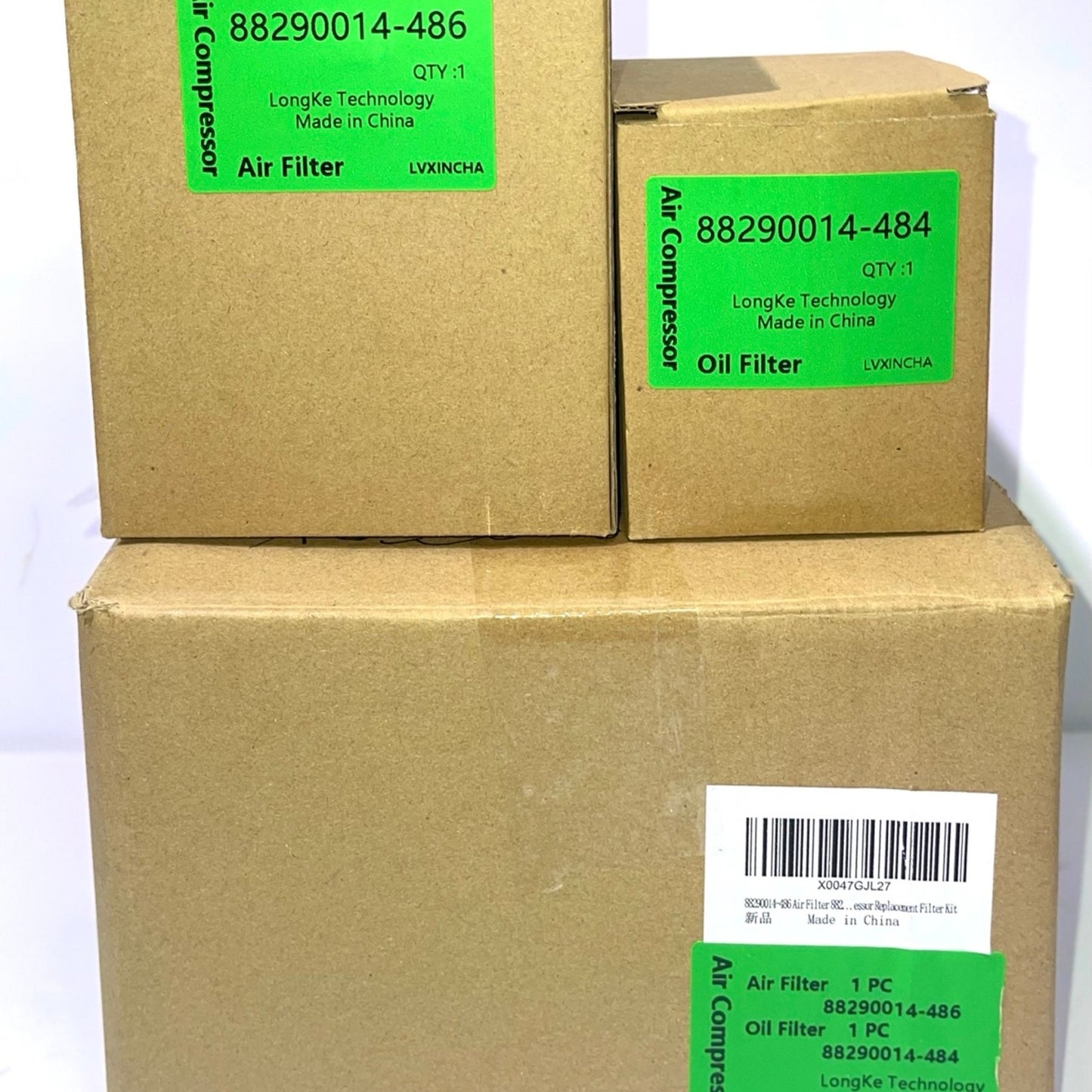 Air Filter 88290014-486 Oil Filter 88290014-484 for Air Compressors Replacement Filter Kit