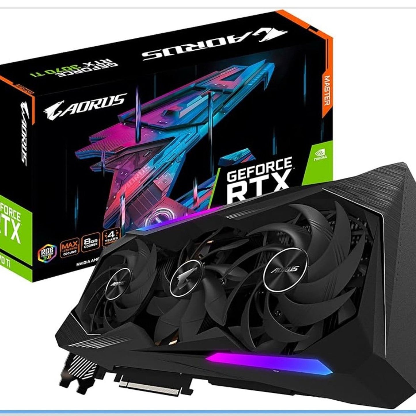 GIGABYTE GPU GeForce 3070 Ti RTX Graphics Card AORUS Master 8G 256B GDDR6X MAX!!