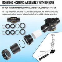 R0694000 Housing Assembly with Unions O-Ring Replacement Kit for Zodiac *NOTE*