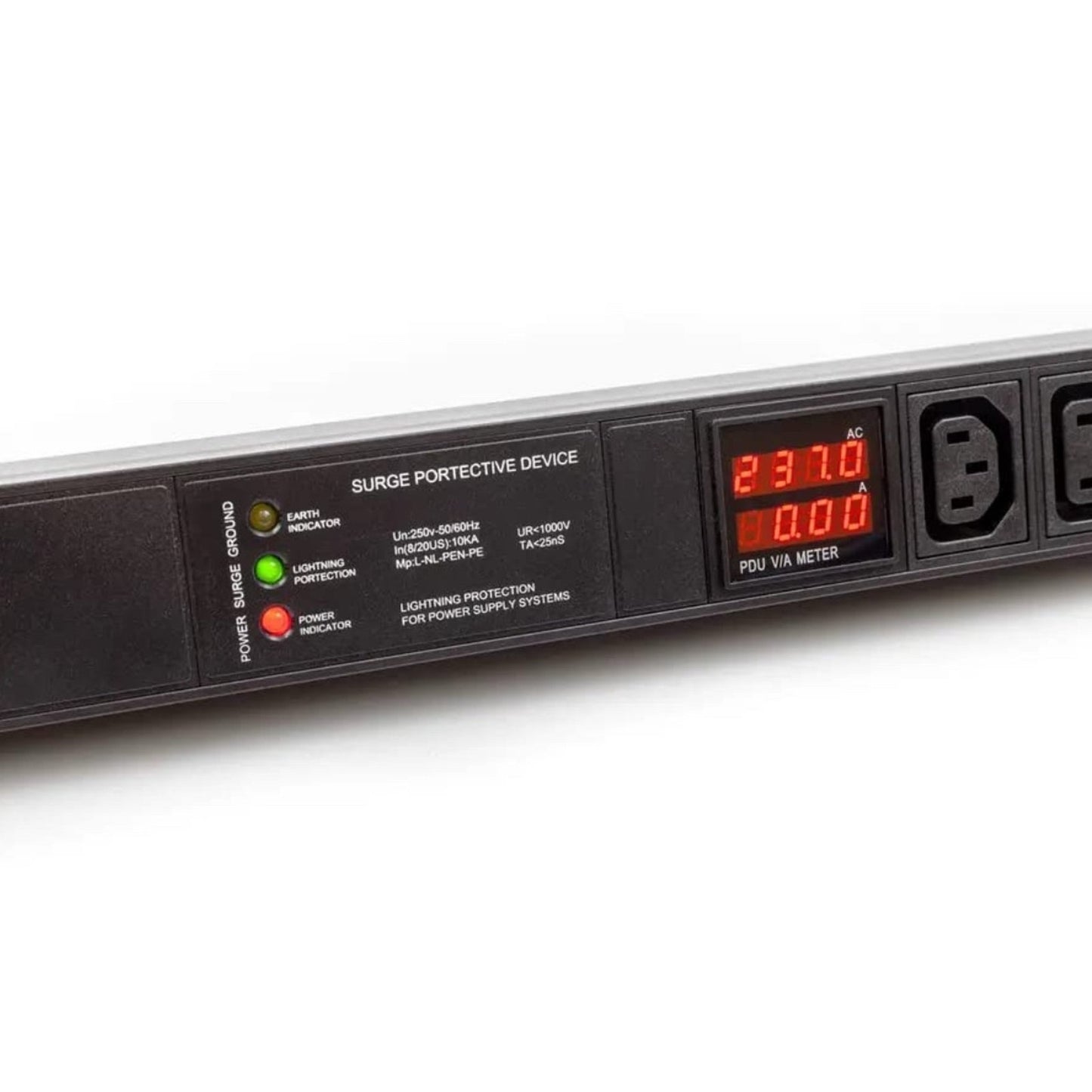 8way C13 C19 30A 120V-240V Metered PDU Current Volts Digital Meter SPD L6-30P amp PDU (06-30A-S005)