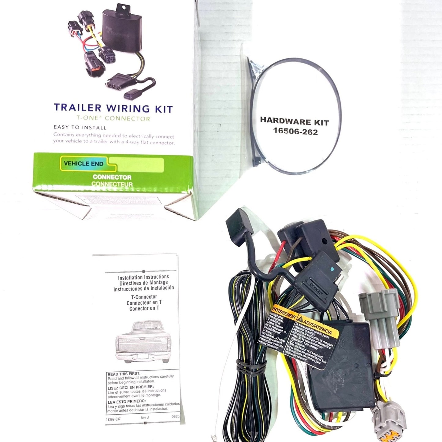 TEKONSHA 118362 T-One T-Connector Custom Harness, 4-Way Flat, w/Converter