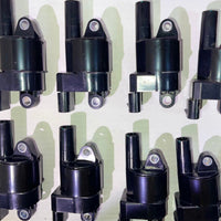 8X UF414 Round Ignition Coils Pack & Iridium Spark Plugs Wires Set for Chevrolet Corvette Avalanche Silverado 1500 2500 3500 GMC Savana 1500 2500 Cadillac Escalade