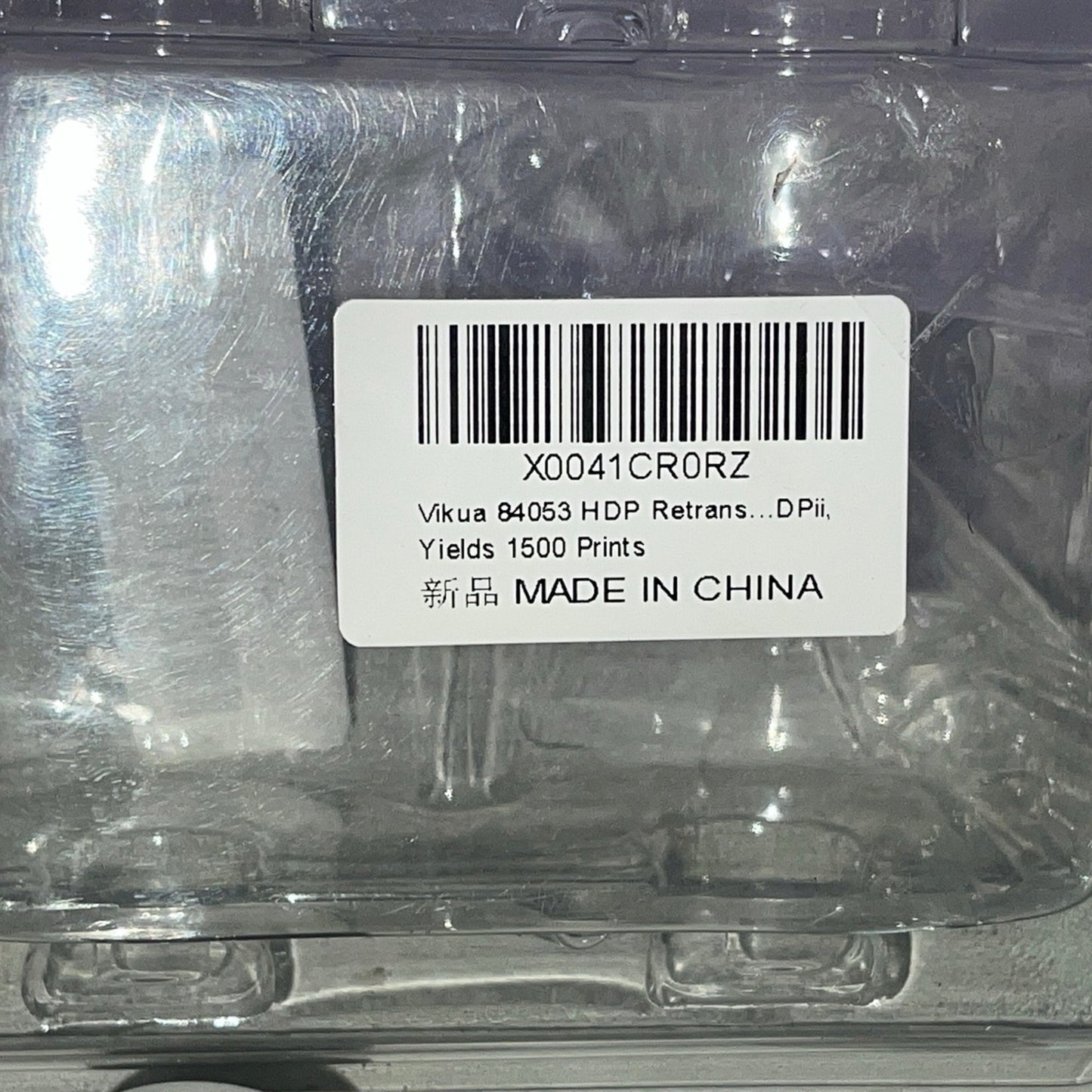 84053 HDP Retransfer Film, 84053 Clear Transfer Film, Replacement for Fargo 84053 Film for Fargo HDP5000 / HDPii, Yields 1500 Prints