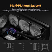 Iota L36 BK AIO CPU Cooler Liquid 360mm Temp Digital Display,ARGB Aluminum PUMP