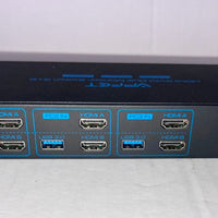 HDMI KVM Switch 2 Monitors 3 Computers EDID Simulation 4K@60Hz 3 Ports KVM Switc