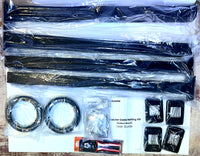 Muzata 15-20FT Modular Black Cable Railing Kit 36” 4 Level Post Kit Complete Set Cable Railing System For Decks Length Adjustable Easy DIY With Paper User Guide (No Handrail) RWS2 BH4S