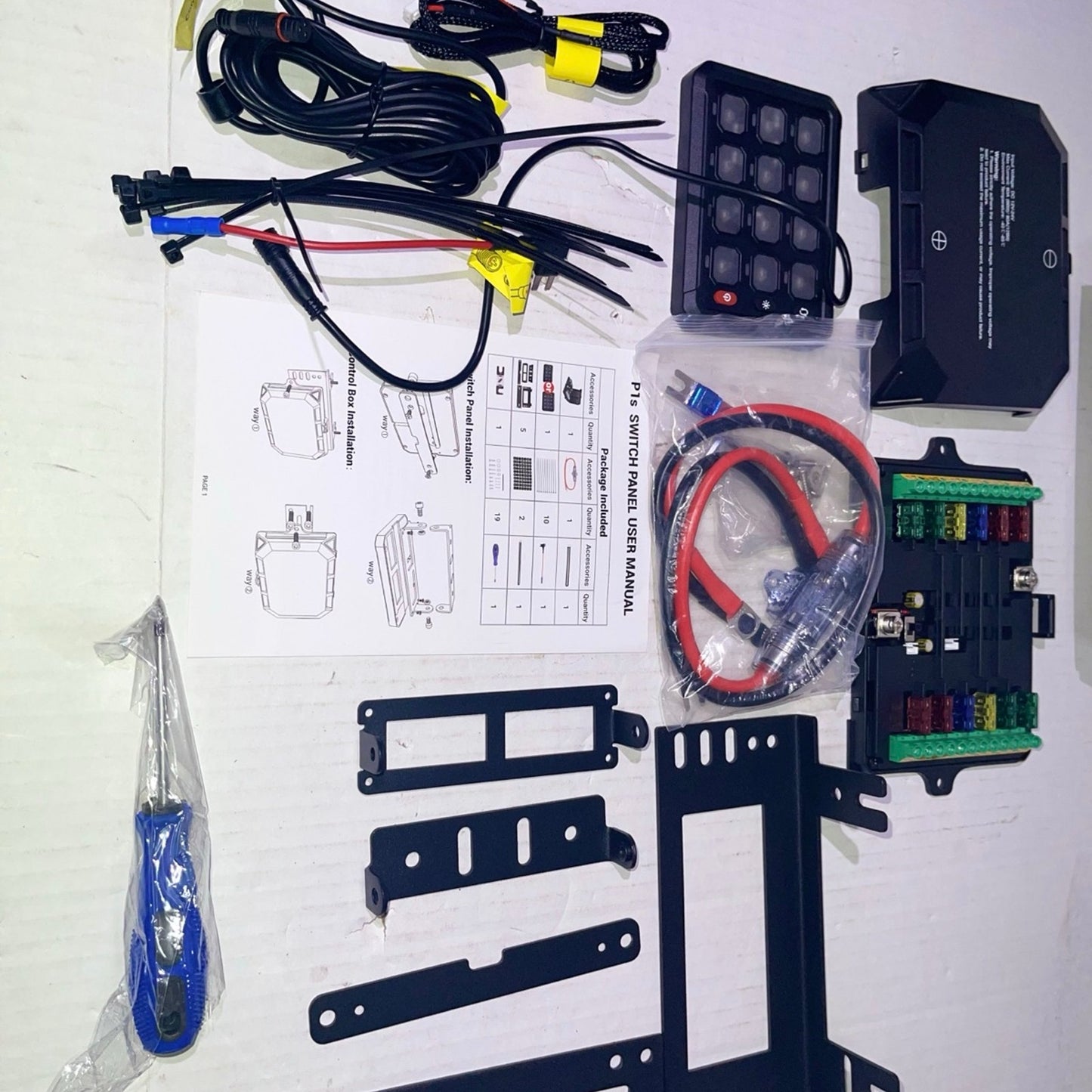 Truck Marine RGB 12 Gang Switch Panel IP65 LED Circuit Control Relay System with Remote Control S DC 12V 24V Panel Control System Versatile Be on The and More Wide Vehicles