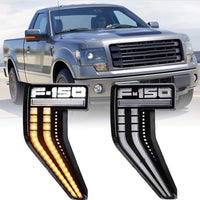 LED Side Fender Marker Light Dynamic Turn Signal for Ford F150 Raptor 2021-2025