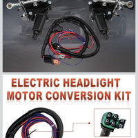 914015 Electric Headlight Motor Conversion Kit 2X Front Left Right C3 Corvette Headlamp Chevrolet Corvette C3 1968-1982 4-Pins