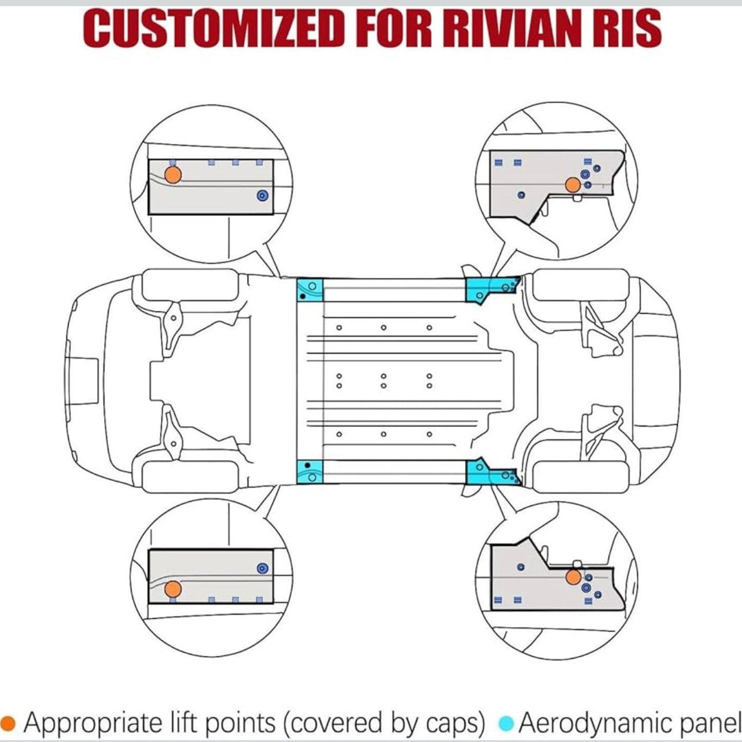 Jack Puck for Rivan R1s R1t Lifting Jack Pads for Rivian R1t R1s Floor Jack Lifting Magnetic Jack Puck for R1S/R1T 4PK Zippered Case 4 Gen - Red
