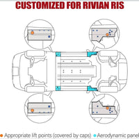 Jack Puck for Rivan R1s R1t Lifting Jack Pads for Rivian R1t R1s Floor Jack Lifting Magnetic Jack Puck for R1S/R1T 4PK Zippered Case 4 Gen - Red