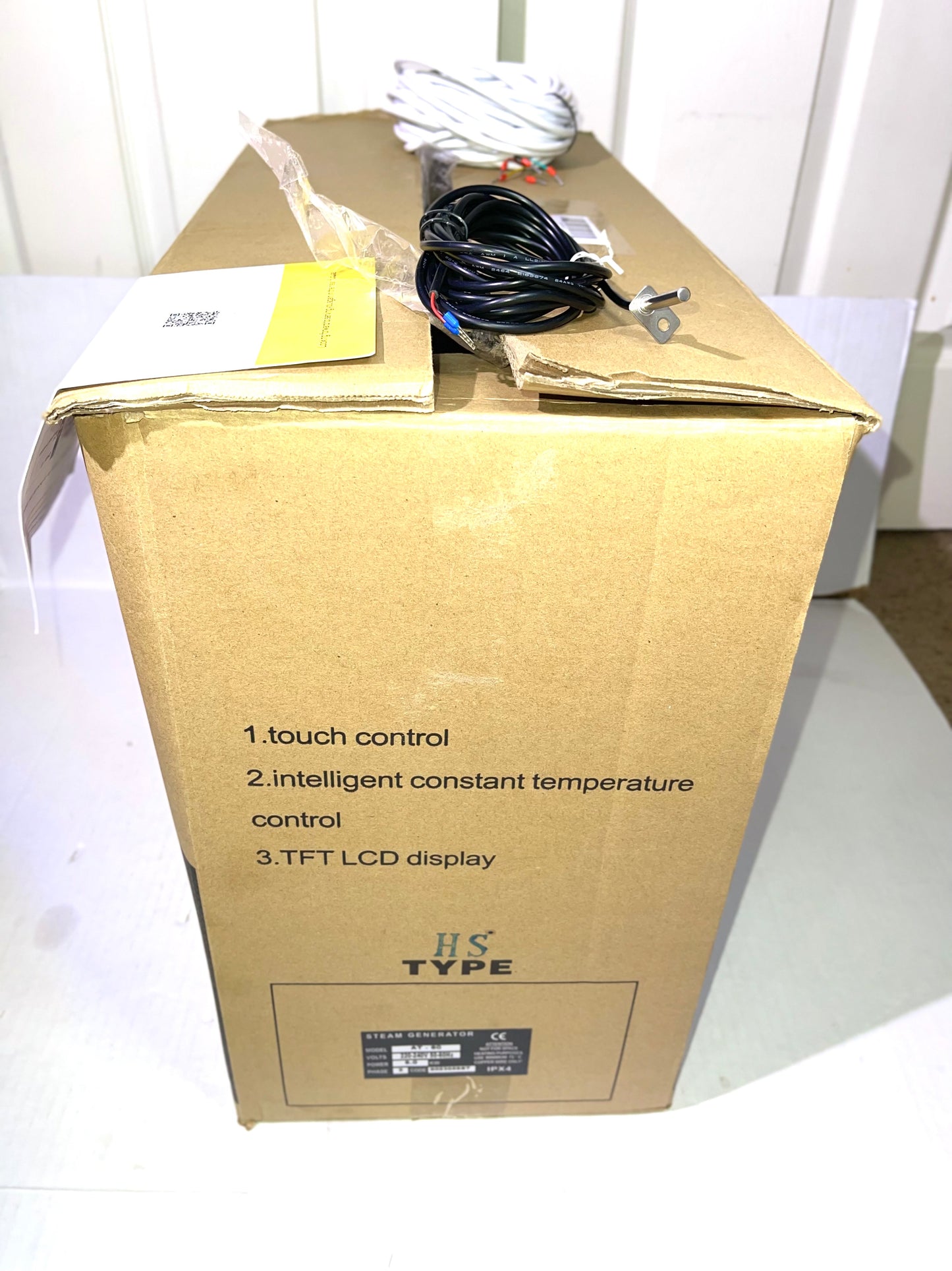 CGOLDENWALL 6KW Commercial Self-Draining Steam Generator Shower System Home Steam Bath Spa Generator 30 min to 12 Hours with Auto Drain 95-131℉ for Suitable Space Heating 6 m³/212 Cubic feet (6KW)