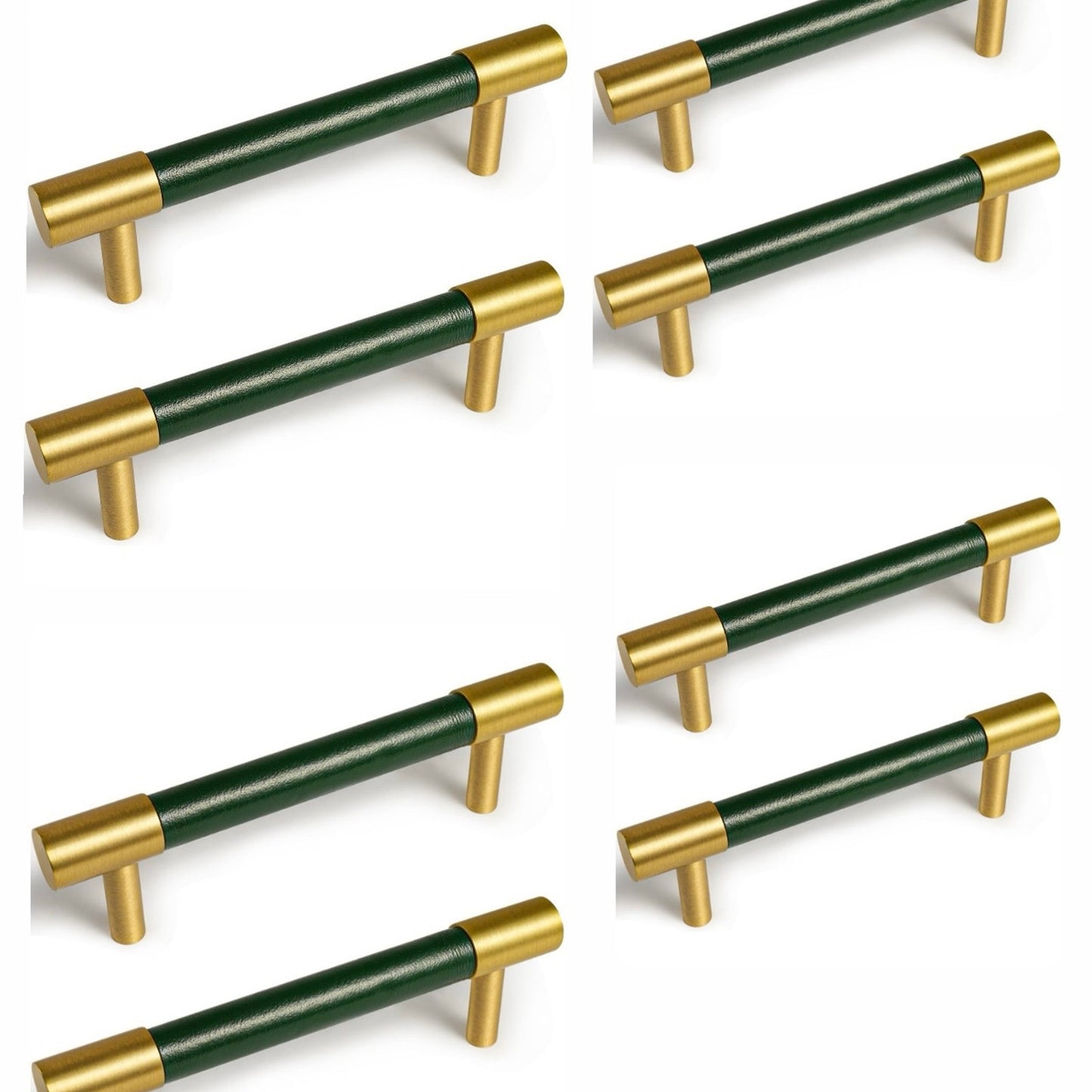 8PK 5” Barn Door Handle Sliding Door Pull Handle High Performance Handle Cabinet Door Drawer Kitchen Knobs Bathroom Heavy Duty Hardware Handle, Green