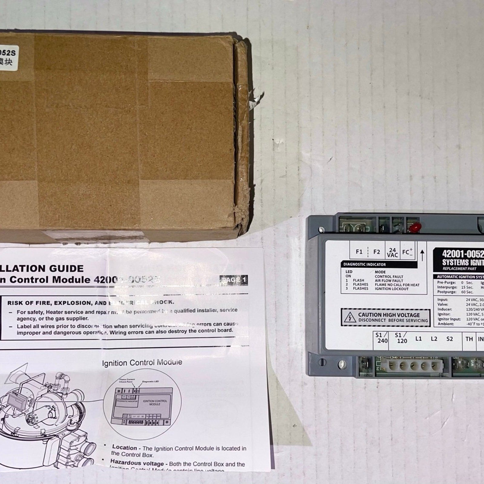 42001-0052S Igniter Control Module Replacement Parts Kit Fit for MasterTemp & Sta-Rite Max-E-Therm Swimming Pool and Spa Heater Electrical Systems