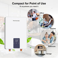 ThermoMate Tankless Water Heater Electric for Single Faucet, 4500W 120V Small Po