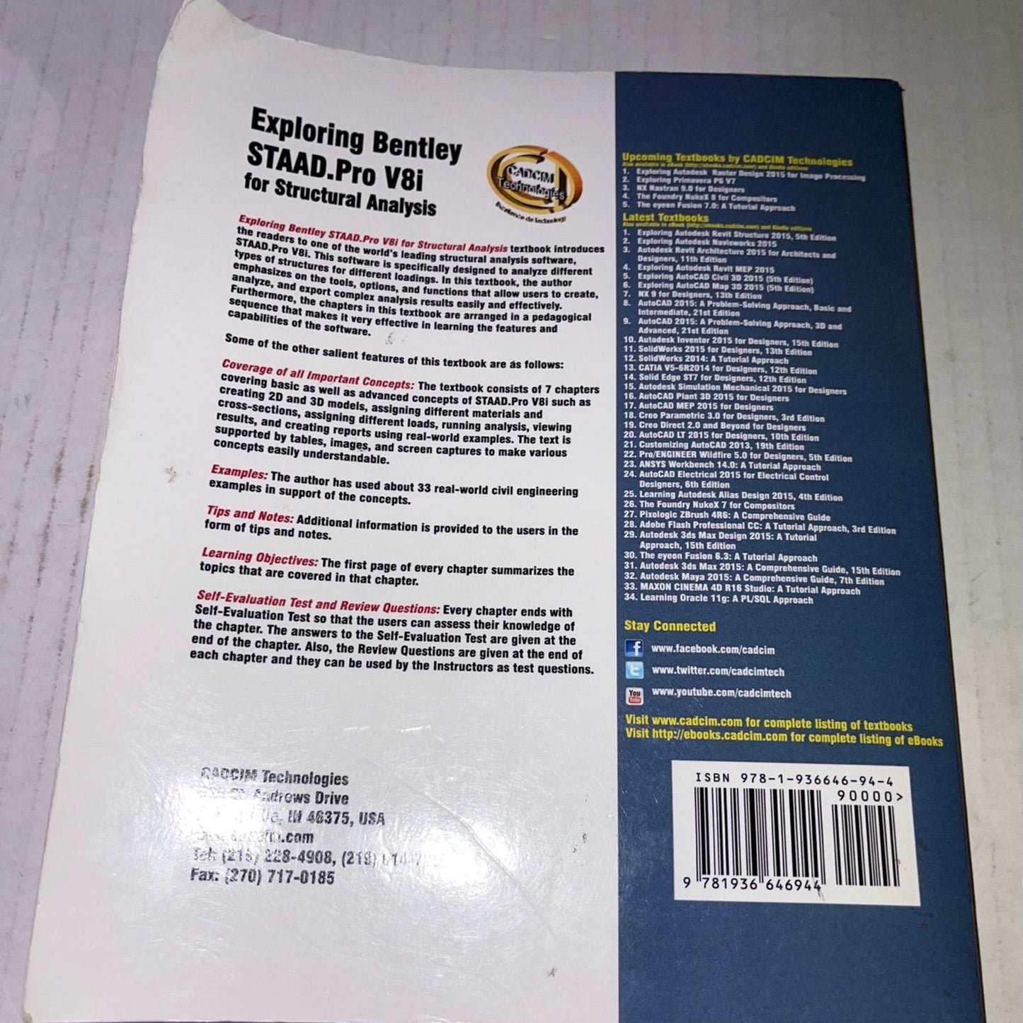 Exploring Bentley STAAD.Pro V8i by Prof. Sham Tickoo Purdue Univ. (2015-03-12)