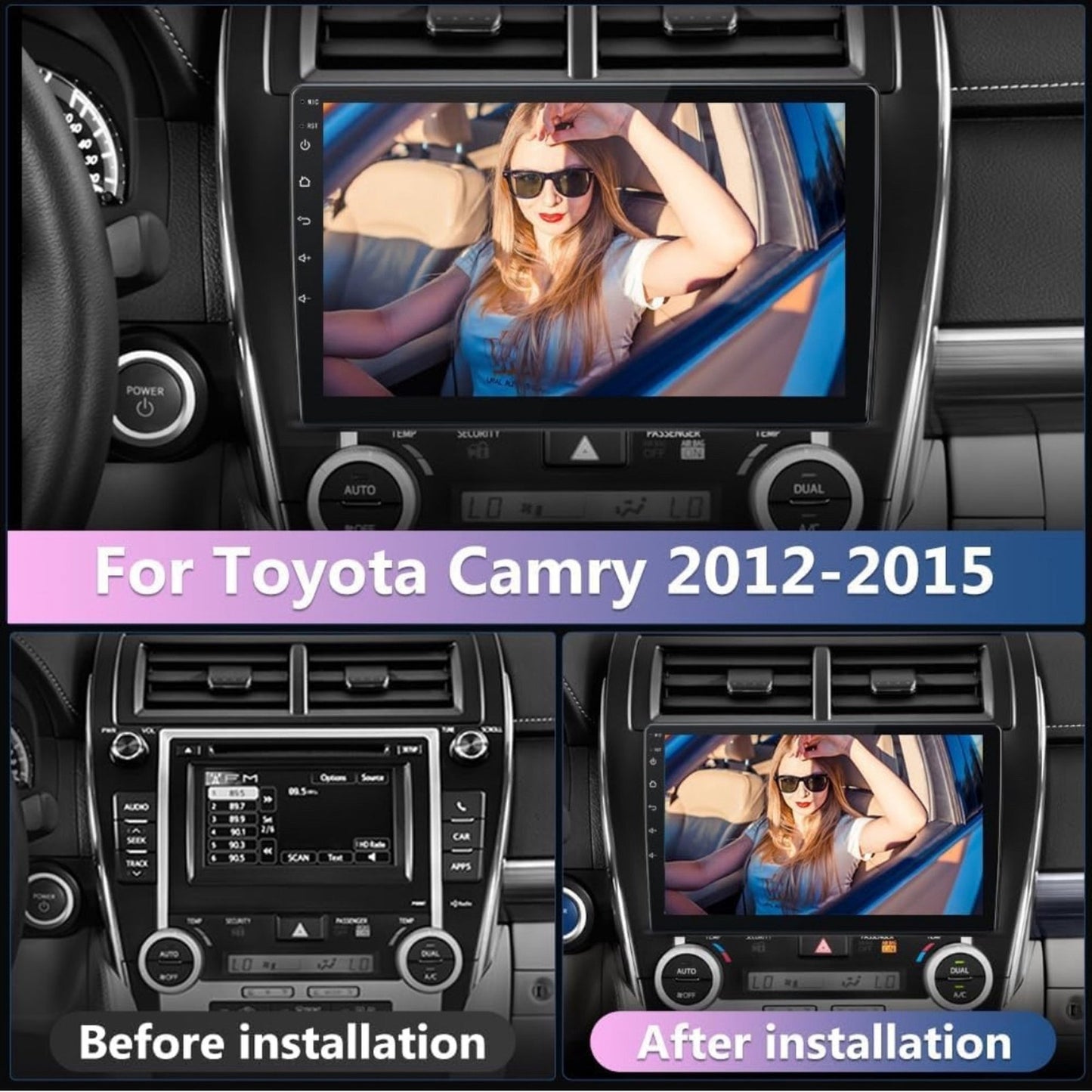 Android 13 [2GB+32GB] Car Radio for Toyota Camry 2012- 2014, 10” Touch Screen GP