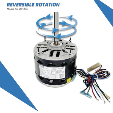 Blower Fan Motor-1/3 HP 1075 RPM 115V A.O. Smith Fasco Emerson Dayton DL1036 3