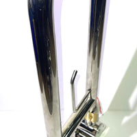 Toilet Grab Bar 22” Flip Up Grab Bar Paper Holder, Polished Chrome Anti-Slip Safety Bars for Toilet, Stainless Steel Knurled Toilet Handles for Seniors Disabled Elderly Pregnant YuanDe