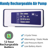 Alternating Pressure Seat Cushion for Wheelchairs with 24 Hour Air Pump Self Inflating Air Cell Cushion Pad for Pressure Relief Ulcer & Bed Sore Prevention Relieve Coccyx Tailbone Pain