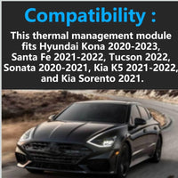 Thermal Management Module 25600-2M810 256002M810 for Hyundai Kona 2020-2022 Santa Fe 2021-2022 Tucson 2022 Sonata 2020-2021 Kia K5 2021-2022 Sorento 2021 Engine Thermostat Replacement