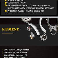 Timing Chain Kit for 2007-2010 Chevrolet for GMC Hummer Isuzu Colorado •*NOTE*•