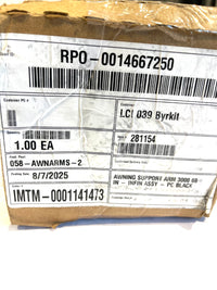 Standard Flat Awning Support Arm Assembly - Black Solera 281154 69"