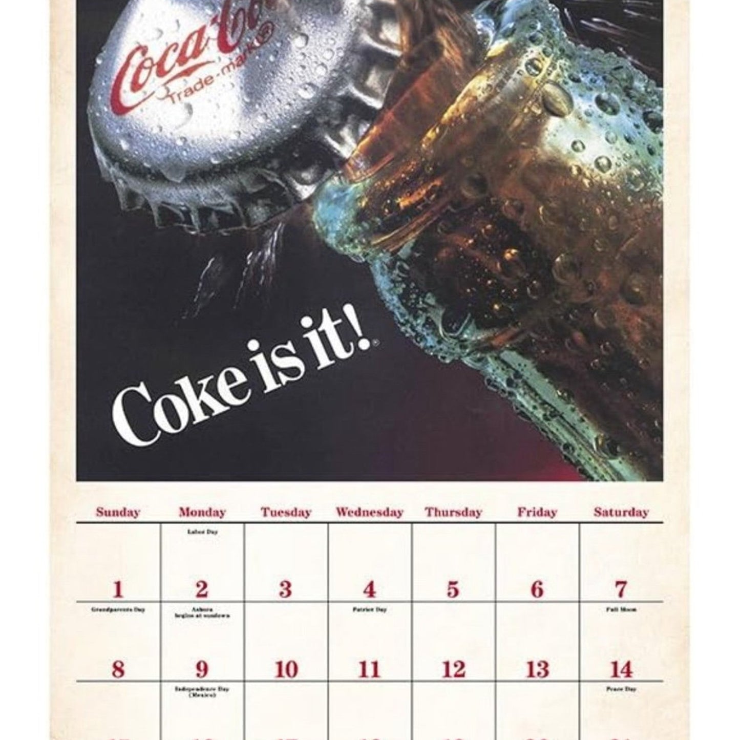 32PK Coca Cola Wall Calendar (2019) A 16-Month 2019 Calendar FACTORY SEALED LOT