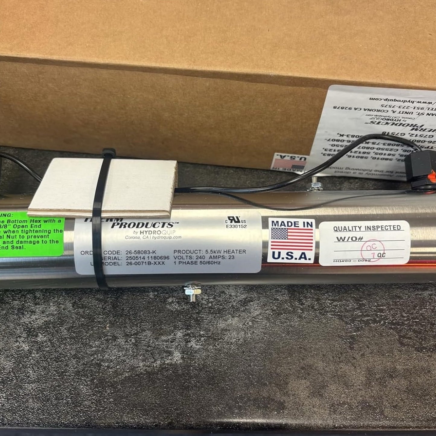 Balboa 58083 Heater Tube Assembly 5.5kW 230V With Sensors