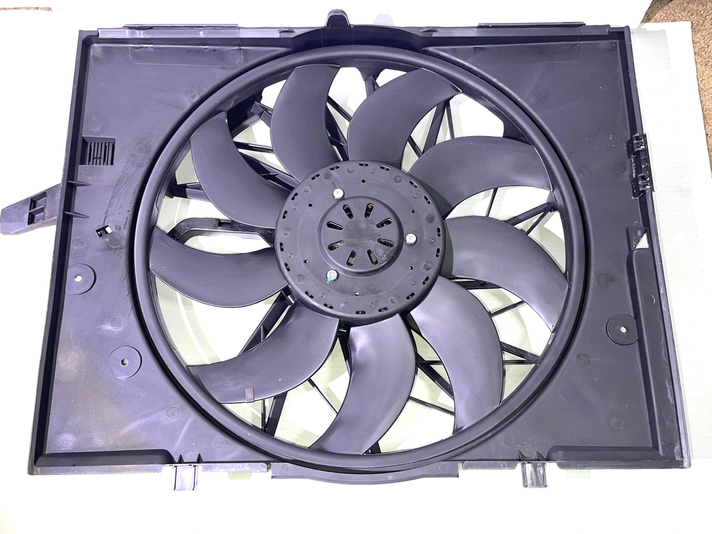 Engine Cooling Fan Assembly, Cooling Radiator Fan Replacement For BMW E60 525 530 545 645 E65 750, Replace 17427543282 17427514181