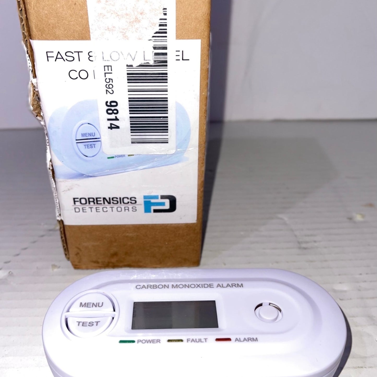 Fast Low Level CO Monitor by Forensics | Offices, Classrooms, Home, Retail | > 10ppm Display | 25ppm Alarm