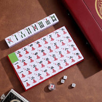 Mose Cafolo Chinese Mahjong Set X-Large 146 Numbered Melamine 1.5" Large Size Tile with Carrying Travel Case, English Manual, Pro Complete Mahjongg Game Set (Majiang, Mah Jongg)