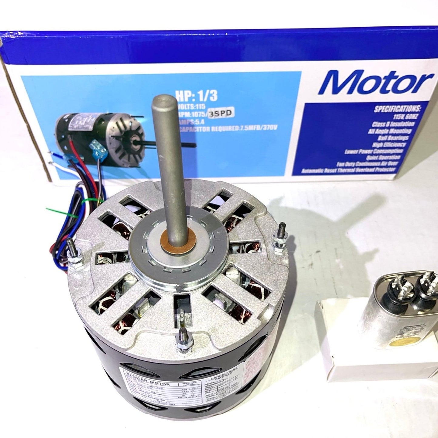 Blower Fan Motor-1/3 HP 1075 RPM 115V A.O. Smith Fasco Emerson Dayton DL1036 3