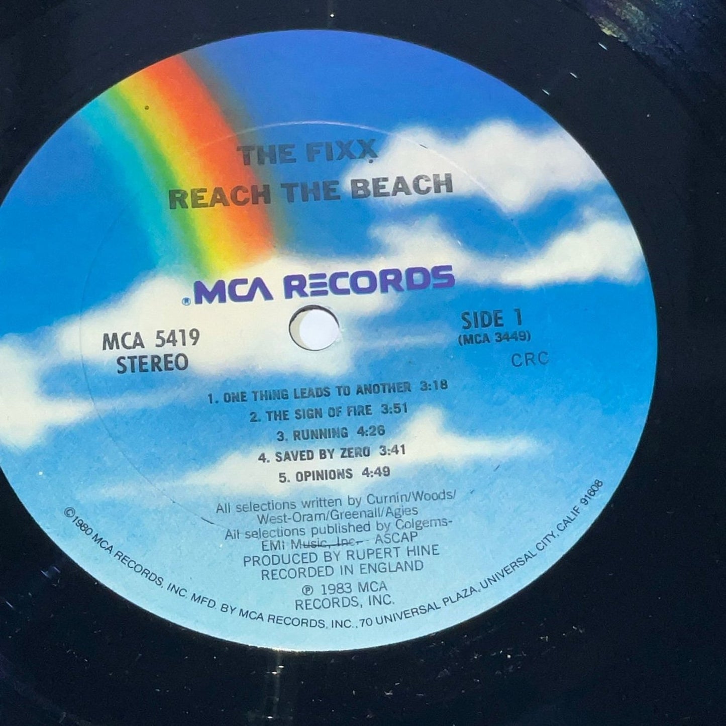 The Fixx Reach The Beach LP Vinyl VG++ 1983 MCA 5419 33 rpm/m MCA 3449 MCA 3450  MCA RECORDS