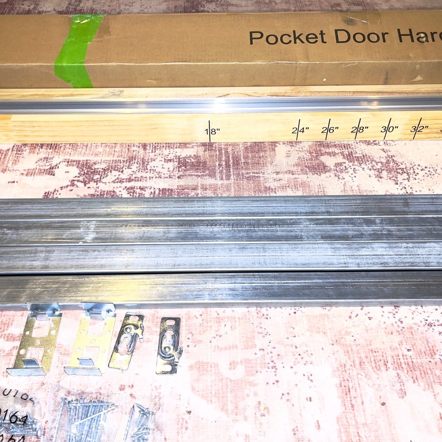 Pocket Door Frame Kit with Hardware & Soft Close, Sliding Smoothly Quietly Hidden Door Kit, for 18-36 W x 80 H Doors, 2 x 4 Studs Pocket Doors Hardware for Bathroom or Bedroom Easy to Install