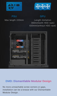 Thermaltake AX700 Super Tower; SSI-CEB/SSI-EEB/XL-ATX/E-ATX; 560mm Radiator Support; 360mm-630mm GPU Clearance; Support for up to 18x 3.5 or 2.5"; Supports 2X 5.25; CA-11B-00F1NN-00

Brand Thermaltake
Motherboard Compatability Extended ATX, Server ATX, AT