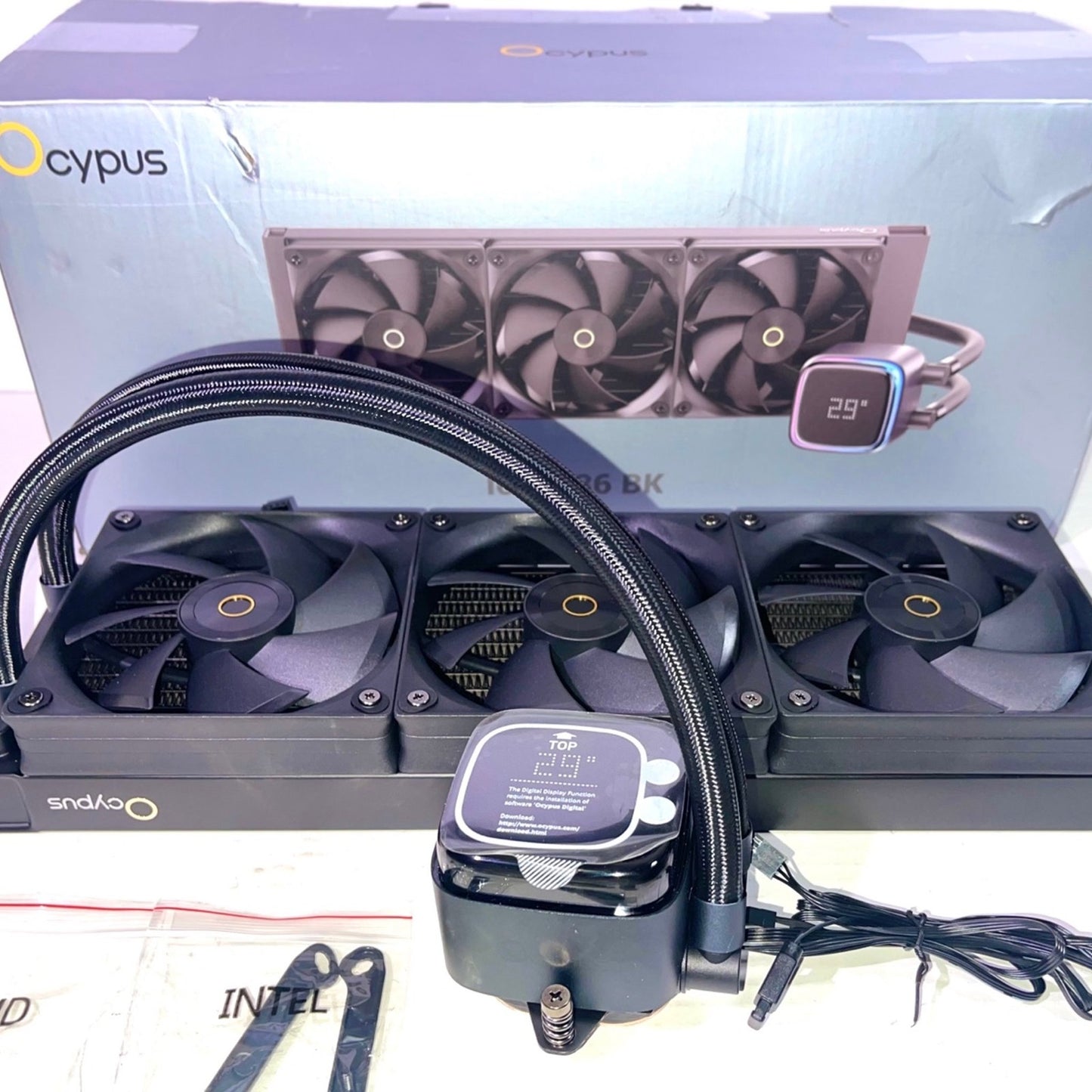 Iota L36 BK AIO CPU Cooler Liquid 360mm Temp Digital Display,ARGB Aluminum PUMP