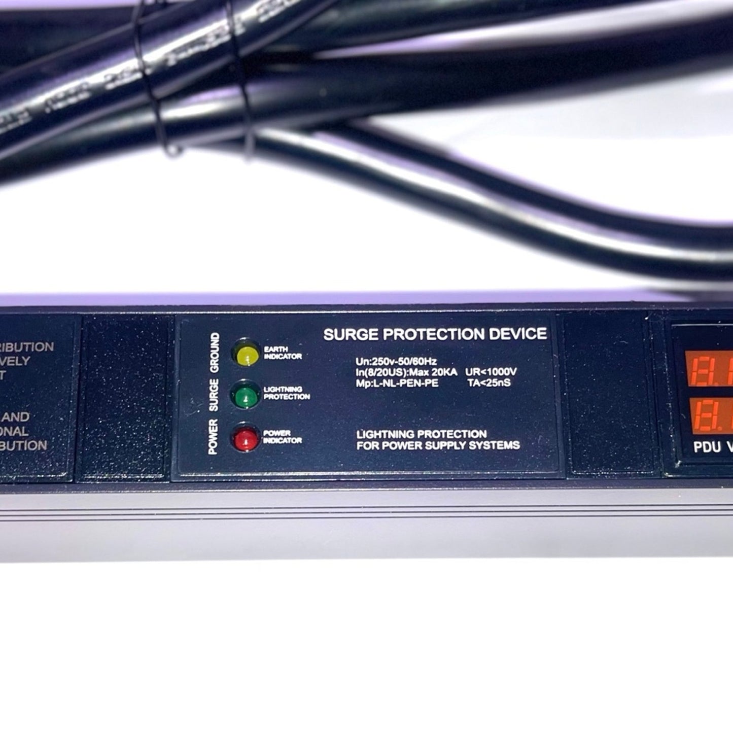 8way C13 C19 30A 120V-240V Metered PDU Current Volts Digital Meter SPD L6-30P amp PDU (06-30A-S005)