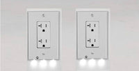 Decor LED Lighted - Night Light Wall Outlet Cover with LED lights No Wire or Battery Needed (Home)